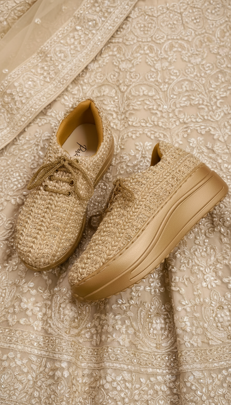 Firefly_Gemini Flash_Create an Image for my webite with cream and pearl colour lehenga background 144766