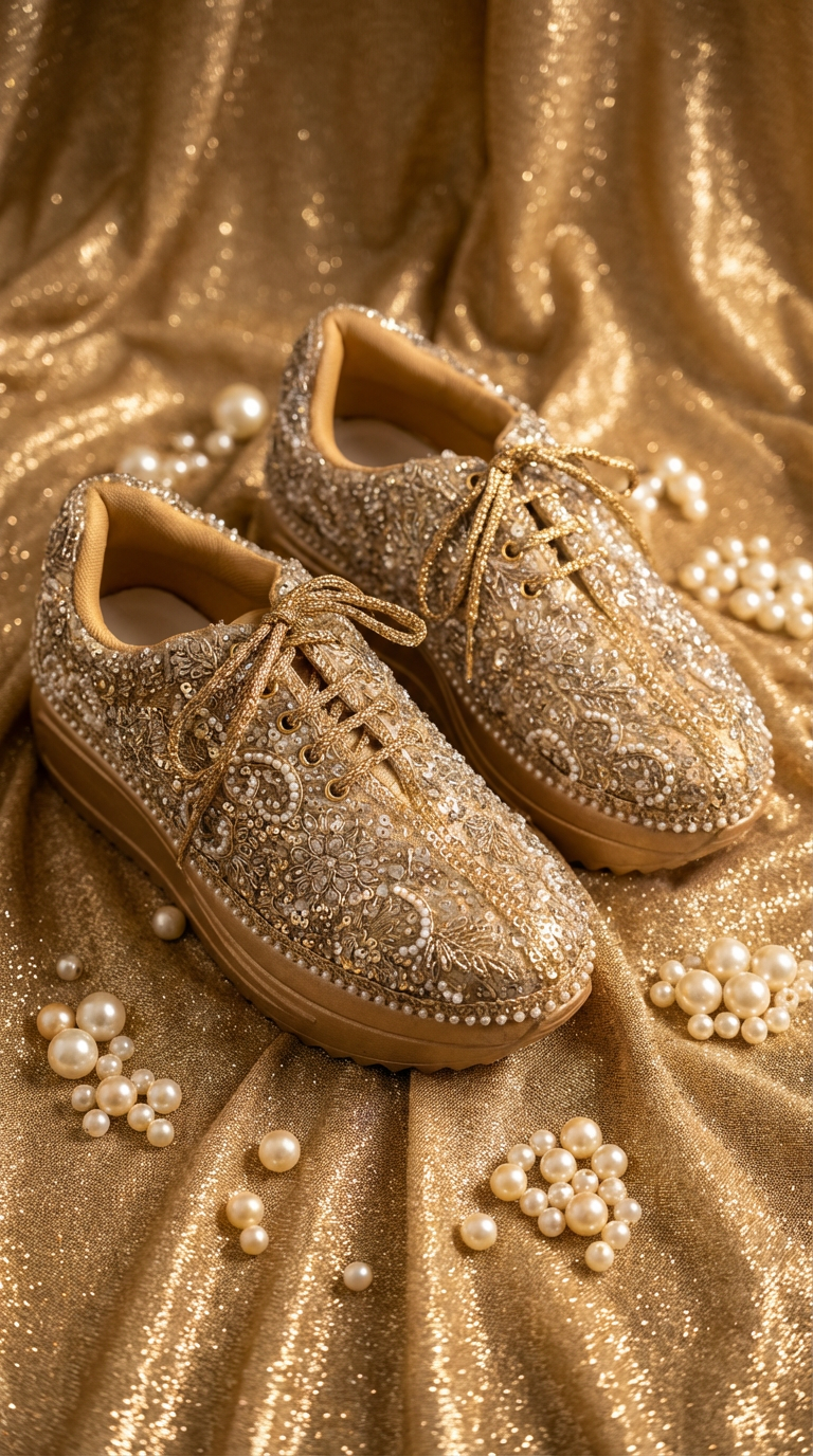 Firefly_Gemini Flash_create a image for my website with nice pearls and golden shimmer background 377693