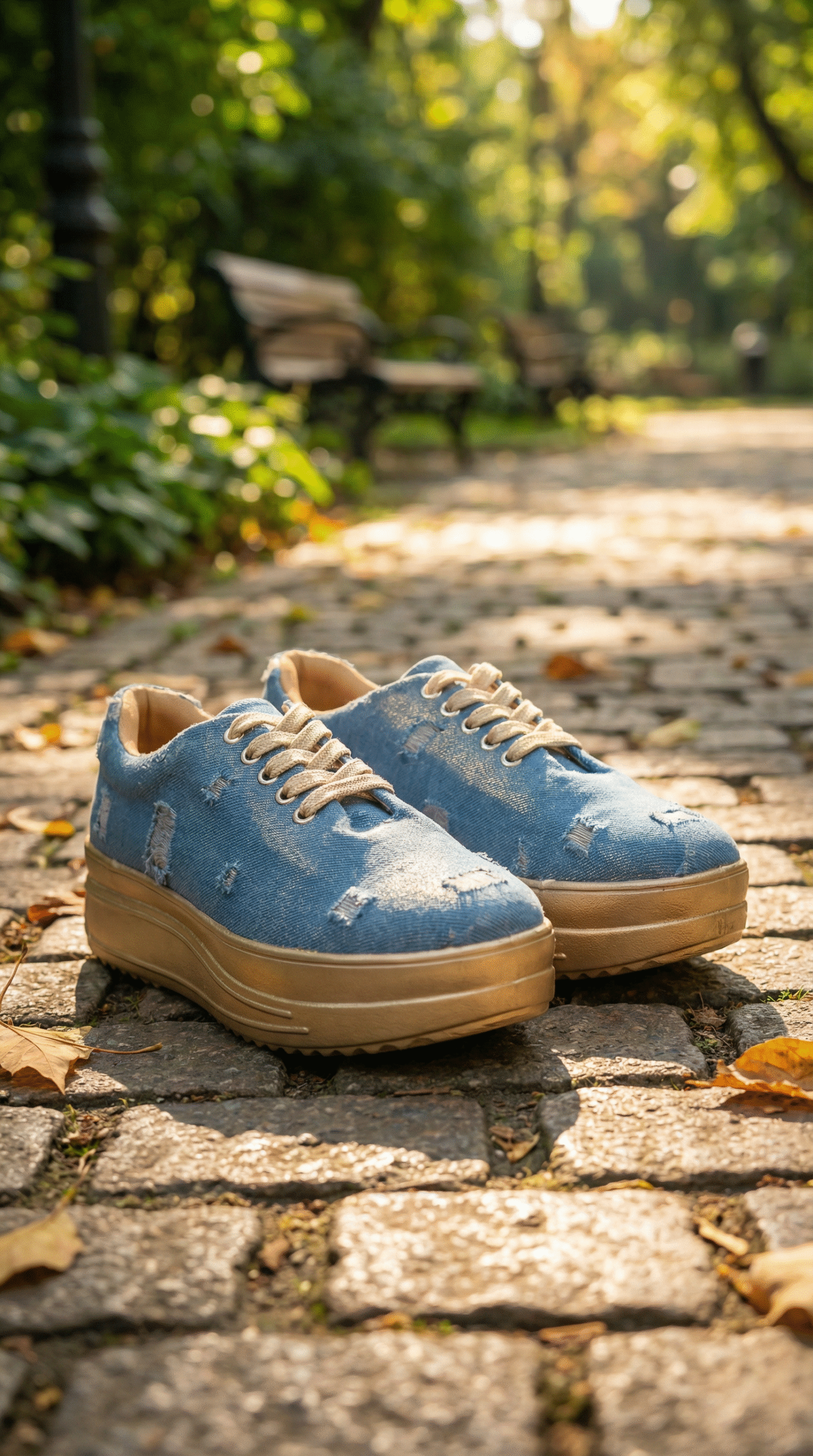 Firefly_Gemini Flash_Create an image for my website of the sneakers in the reference image with outdoor ba 994279