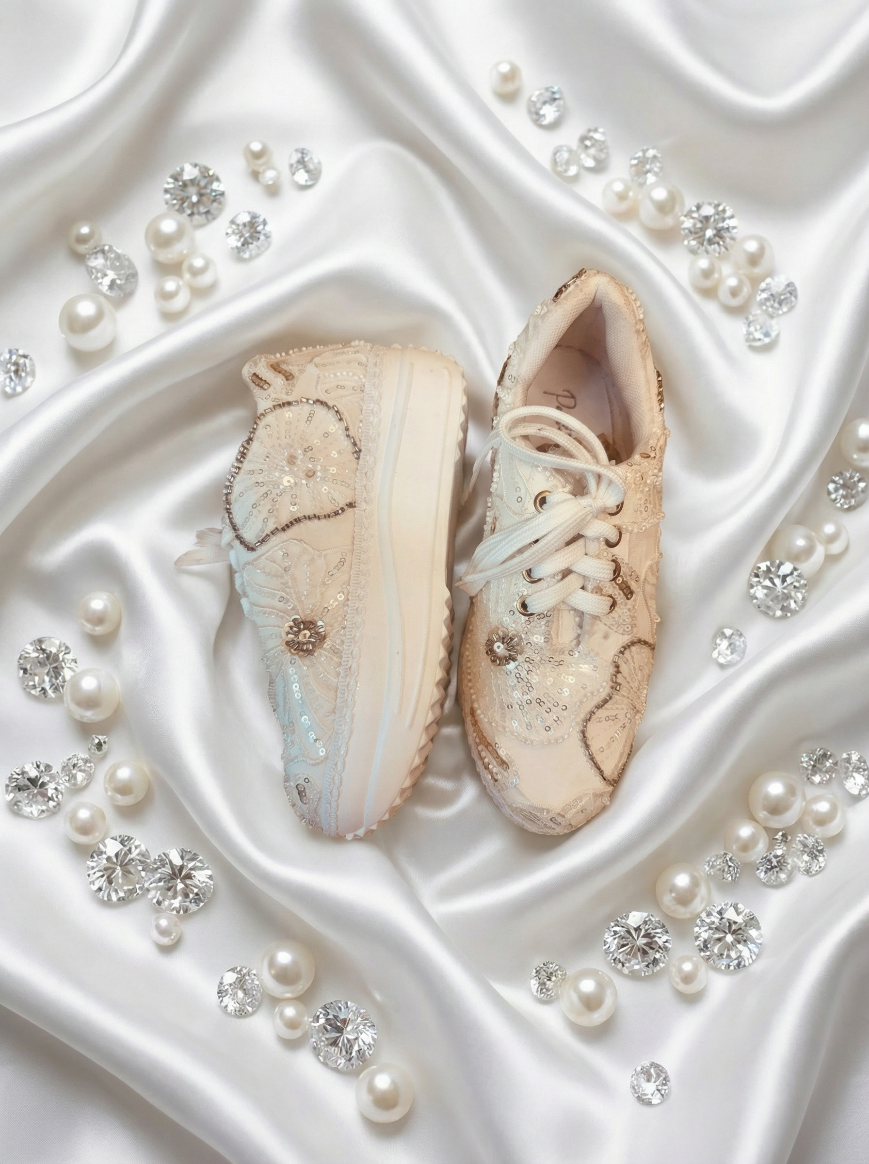 Firefly_Gemini Flash_Create an image for my website of the sneakers in the reference image with white sati 305453