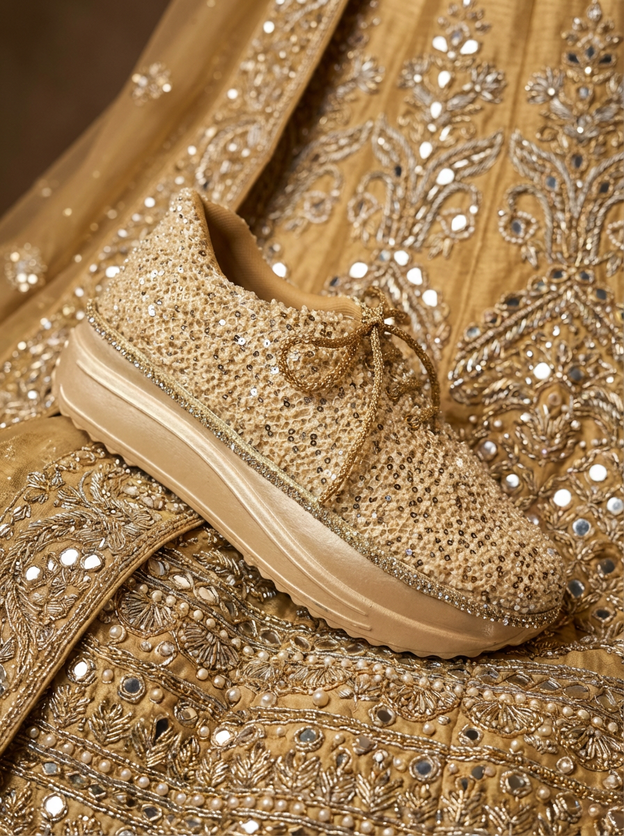 Firefly_Gemini Flash_Create an image for the website use gold lehenga with zardosi and full mirror work le 957388