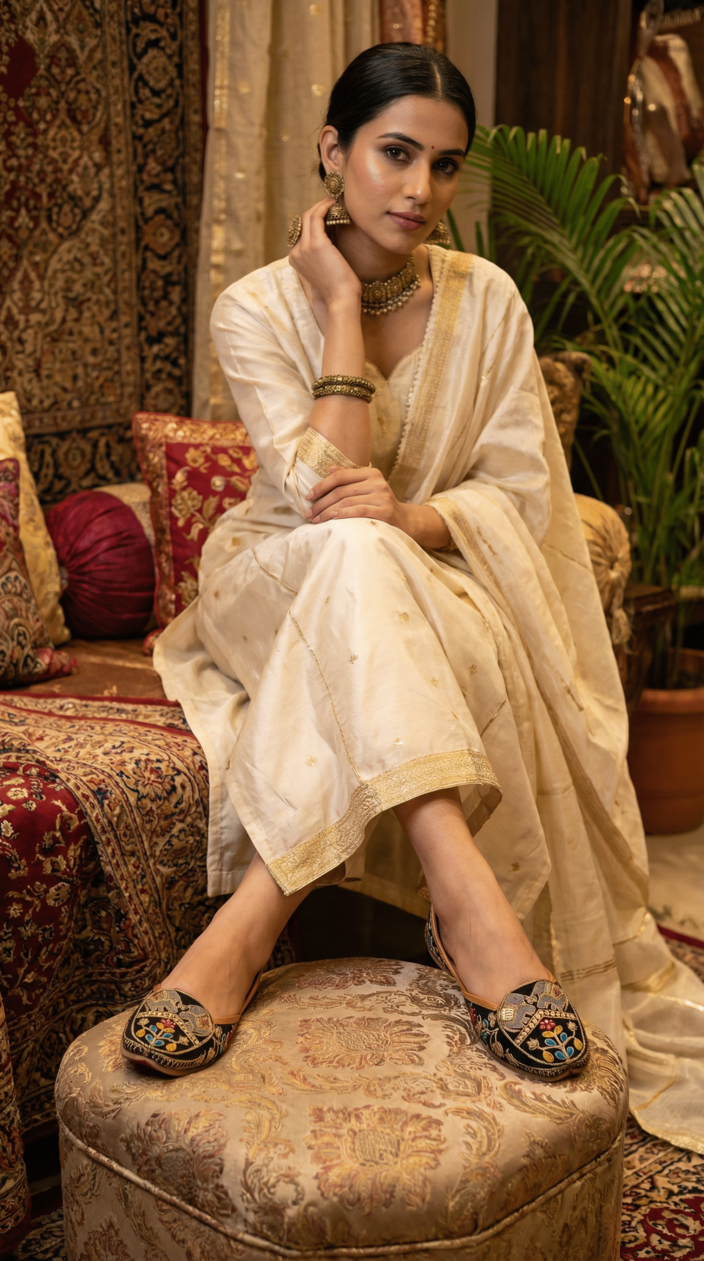 Firefly_GeminiFlash_Create an image model wearing the sneakers for the webiste 251694