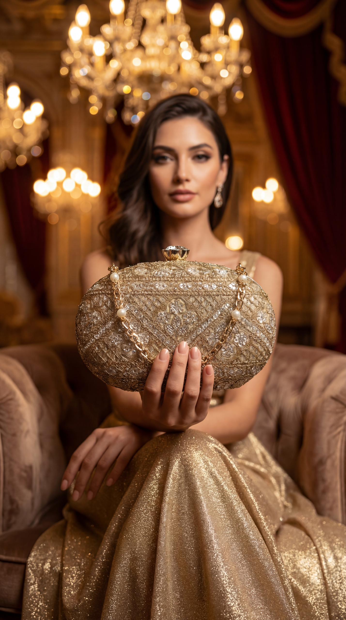 Firefly_Gemini Flash_Create an glamorous image for my website in which a model in stiing corssed postition 528502